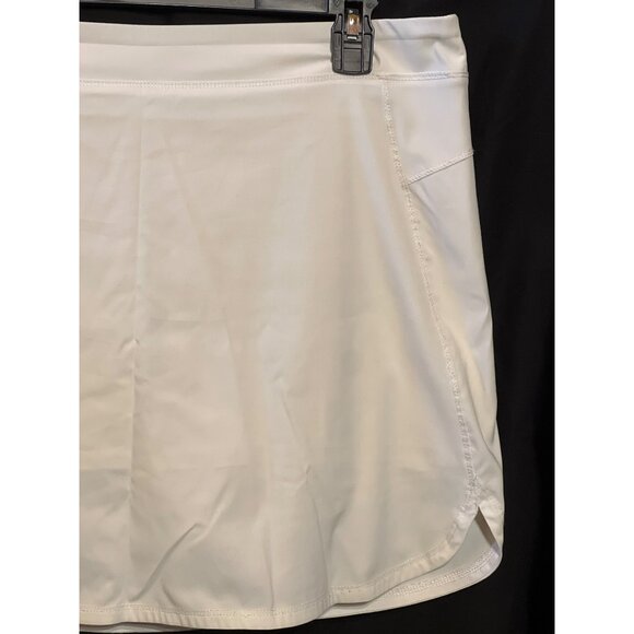 Adidas White Tennis Skirt With Built-In Shorts Size 6 Polyester & Spandex Active - Picture 4 of 9